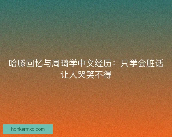 哈滕回忆与周琦学中文经历：只学会脏话让人哭笑不得